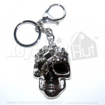 Skull Diamante Keychain