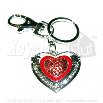 Heart Diamante Keychain