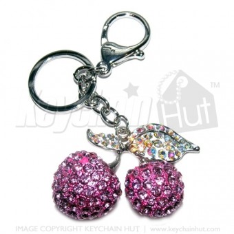 Cherry Diamante Keychain