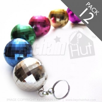 Party Disco ball keychains - Pack of 12
