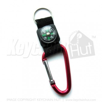 Compass Carabiner Keychain - Various colors