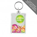 Printed Rectangle Promotional Keychain