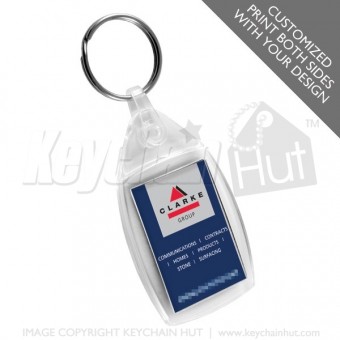 Printed Rectangle Promotional Keychain