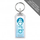 Printed Rectangle Promotional Keychain