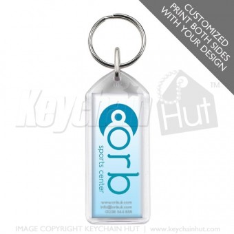 Printed Rectangle Promotional Keychain