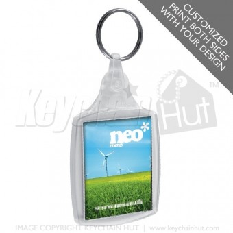 Printed Rectangle Promotional Keychain