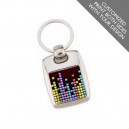 Printed Metal Square Promotional Keychain