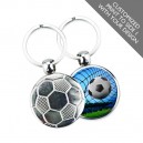 Printed Metal Soccer Promotional Keychain