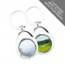 Printed Metal Golf Promotional Keychain