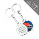 Printed Metal Table Tennis Promotional Keychain