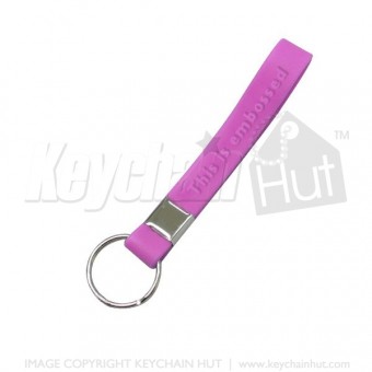 Custom Loop Promotional Keychain - Embossed