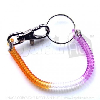 Plastic/Metal Premium Clip Keychain (phone cord style)