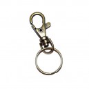 Mini Belt Clip Metal Keychain - Antique Style
