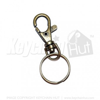 Mini Belt Clip Metal Keychain - Antique Style