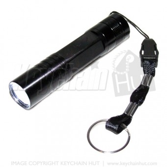 LED Metal Police-style Flashlight Keychain - Luxury