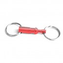 Belt Clip push-release metal keychain