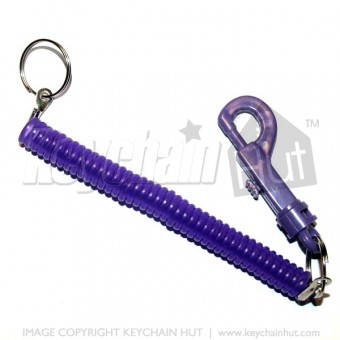 Plastic Belt Clip Keychain (phone cord style spiral)