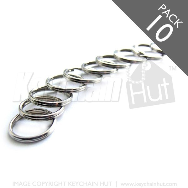 100 Nickel Plated Split Key Rings Keyrings 16mm 5/8" 