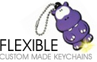 Flexible soft plastic Keychains