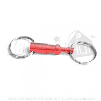 Belt Clip push-release metal keychain